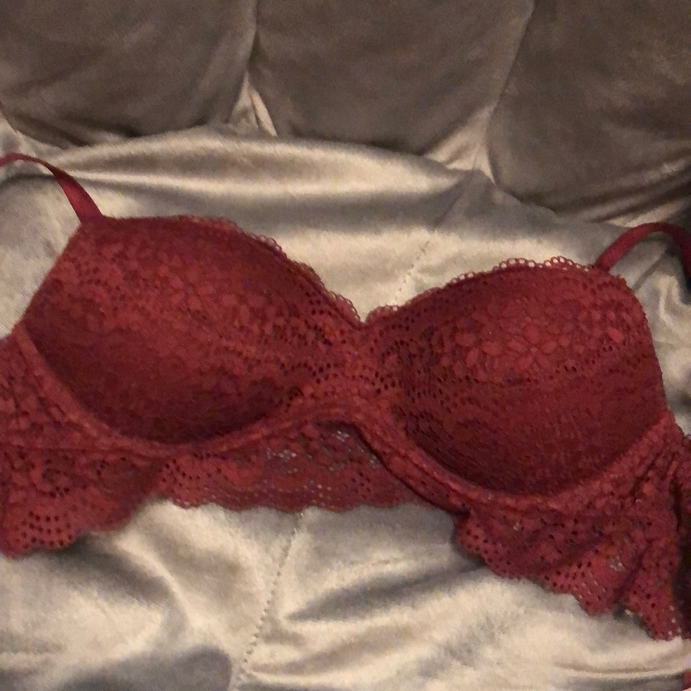 Burgundy/Maroon Longline Bra